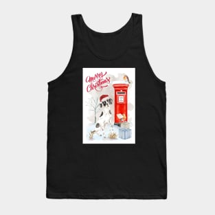 Pointer Dog Merry Christmas Santa Dog Tank Top